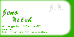 jeno mileh business card